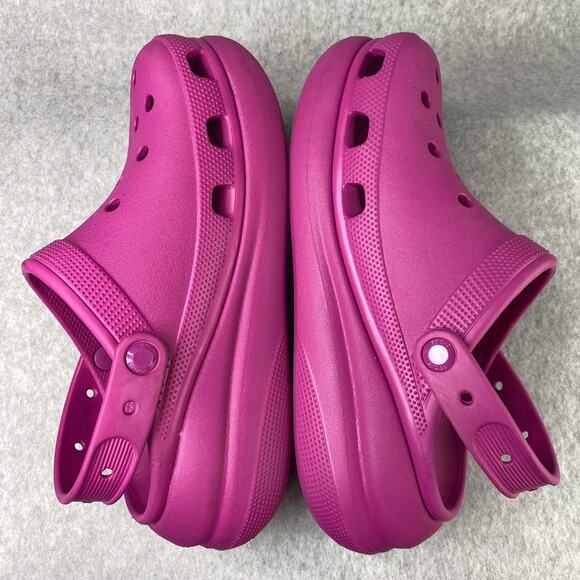 Crocs Womens 10 Mens 8 Classic Crush Platform Clog Fuchsia Pink - Picture 5 of 9